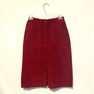 Elegant Red Pencil Skirt